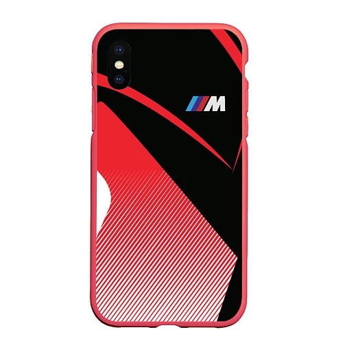 Чехол iPhone XS Max матовый BMW / 3D-Красный – фото 1