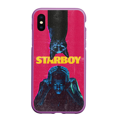 Чехол iPhone XS Max матовый STARBOY / 3D-Фиолетовый – фото 1