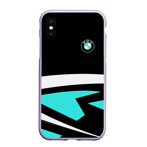 Чехол iPhone XS Max матовый BMW / 3D-Светло-сиреневый – фото 1