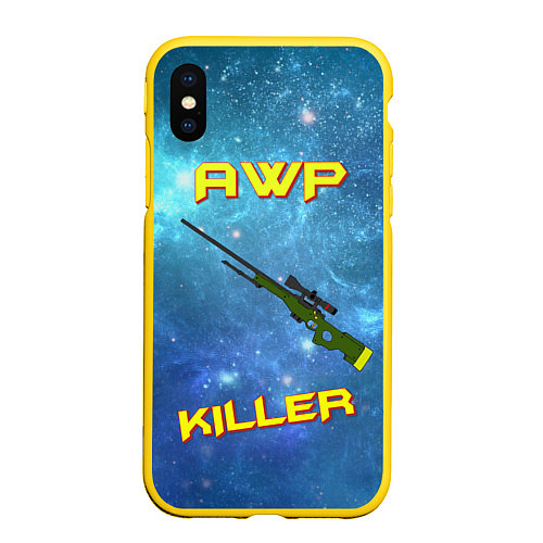 Чехол iPhone XS Max матовый AWP killer / 3D-Желтый – фото 1