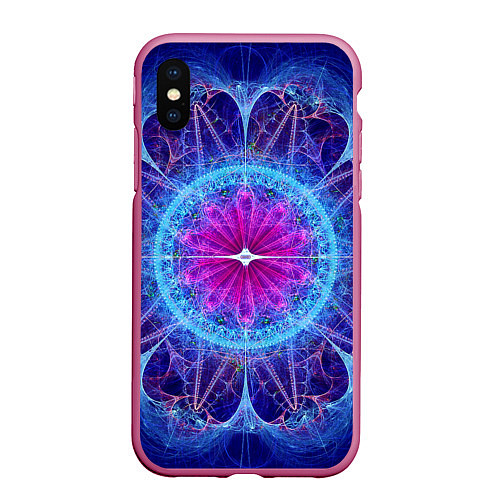 Чехол iPhone XS Max матовый Mandala 2 / 3D-Малиновый – фото 1