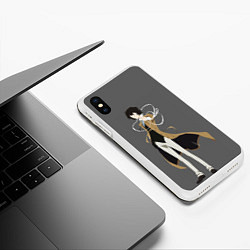 Чехол iPhone XS Max матовый Osamu Dazai, цвет: 3D-белый — фото 2