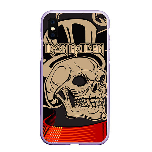 Чехол iPhone XS Max матовый Iron Maiden / 3D-Светло-сиреневый – фото 1