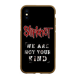 Чехол iPhone XS Max матовый SLIPKNOT WANYK, цвет: 3D-коричневый