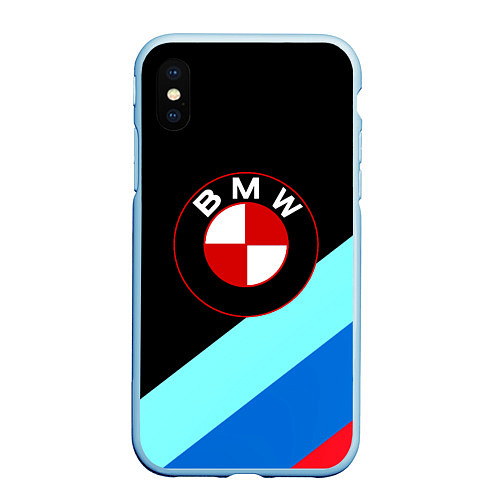Чехол iPhone XS Max матовый BMW / 3D-Голубой – фото 1
