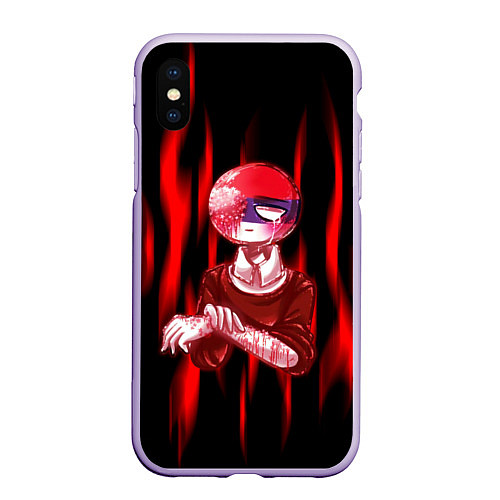 Чехол iPhone XS Max матовый CountryHumans / 3D-Светло-сиреневый – фото 1