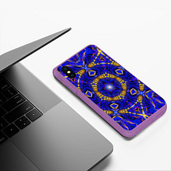Чехол iPhone XS Max матовый GEOMETRY PSY, цвет: 3D-фиолетовый — фото 2