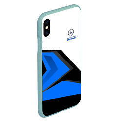 Чехол iPhone XS Max матовый Mercedes-AMG, цвет: 3D-мятный — фото 2