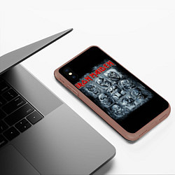 Чехол iPhone XS Max матовый Iron Maiden, цвет: 3D-коричневый — фото 2