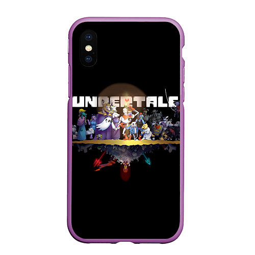 Чехол iPhone XS Max матовый Undertale / 3D-Фиолетовый – фото 1