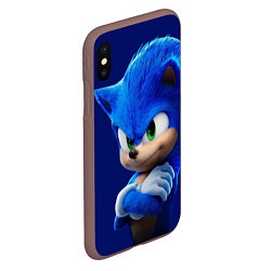 Чехол iPhone XS Max матовый SONIC, цвет: 3D-коричневый — фото 2