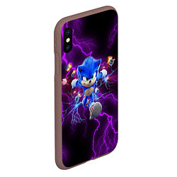 Чехол iPhone XS Max матовый SONIC, цвет: 3D-коричневый — фото 2