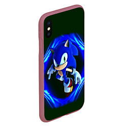 Чехол iPhone XS Max матовый SONIC, цвет: 3D-малиновый — фото 2