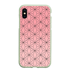 Чехол iPhone XS Max матовый NEZUKO KAMADO, цвет: 3D-салатовый