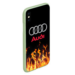 Чехол iPhone XS Max матовый AUDI, цвет: 3D-салатовый — фото 2