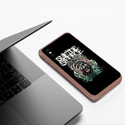 Чехол iPhone XS Max матовый Suicide silence, цвет: 3D-коричневый — фото 2