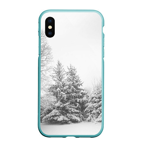 Чехол iPhone XS Max матовый Winter Storm / 3D-Мятный – фото 1