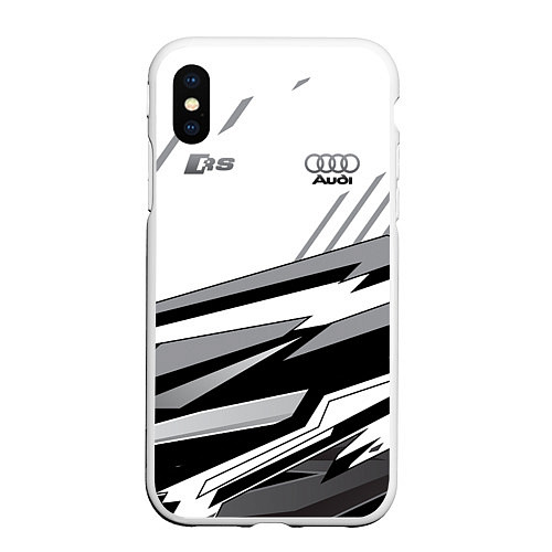 Чехол iPhone XS Max матовый Audi RS / 3D-Белый – фото 1