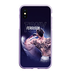 Чехол iPhone XS Max матовый Tony Ferguson, цвет: 3D-светло-сиреневый