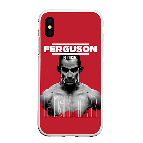 Чехол iPhone XS Max матовый Ferguson / 3D-Белый – фото 1