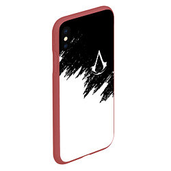 Чехол iPhone XS Max матовый ASSASSINS CREED, цвет: 3D-красный — фото 2