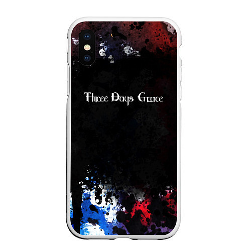 Чехол iPhone XS Max матовый THREE DAYS GRACE / 3D-Белый – фото 1