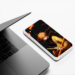 Чехол iPhone XS Max матовый KIMETSU NO YAIBA, цвет: 3D-белый — фото 2