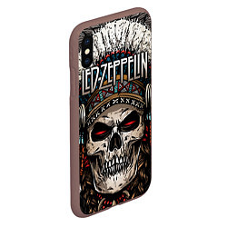 Чехол iPhone XS Max матовый Led Zeppelin, цвет: 3D-коричневый — фото 2