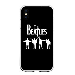 Чехол iPhone XS Max матовый Beatles, цвет: 3D-белый