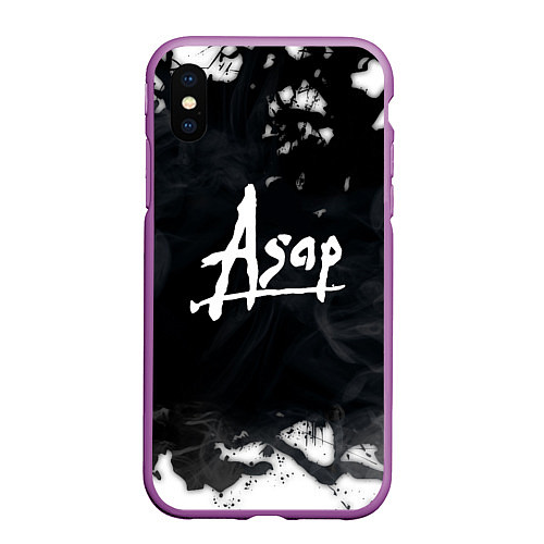 Чехол iPhone XS Max матовый ASAP ROCKY / 3D-Фиолетовый – фото 1