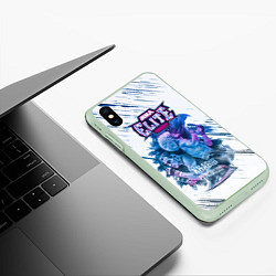 Чехол iPhone XS Max матовый Хабиб, цвет: 3D-салатовый — фото 2