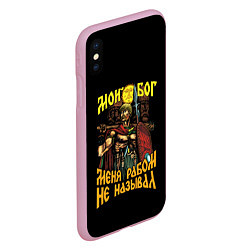 Чехол iPhone XS Max матовый СЛАВЯНЕ, цвет: 3D-розовый — фото 2
