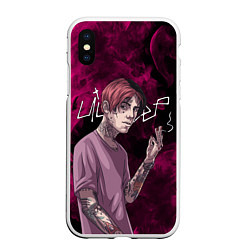 Чехол iPhone XS Max матовый LIL PEEP, цвет: 3D-белый