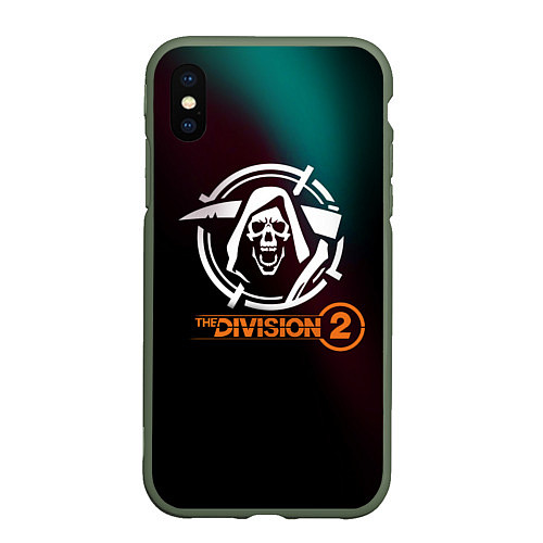 Чехол iPhone XS Max матовый The Division 2 Logo / 3D-Темно-зеленый – фото 1