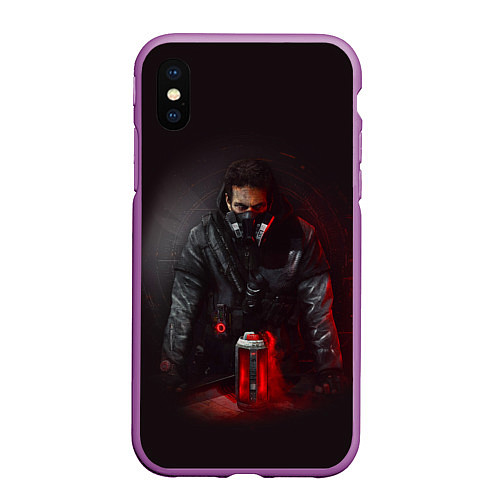 Чехол iPhone XS Max матовый The Division 2 / 3D-Фиолетовый – фото 1