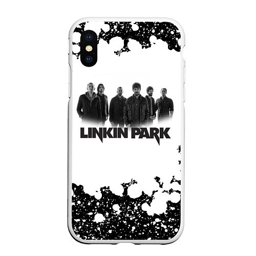 Чехол iPhone XS Max матовый LINKIN PARKспина / 3D-Белый – фото 1