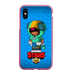 Чехол iPhone XS Max матовый Brawl star original leon