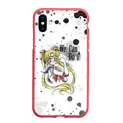 Чехол iPhone XS Max матовый Sailor Moon We can do it!, цвет: 3D-красный