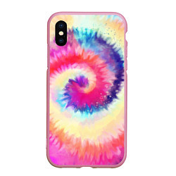 Чехол iPhone XS Max матовый Tie Dye vortex