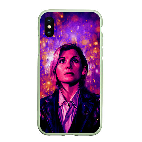 Чехол iPhone XS Max матовый DOCTOR WHO / 3D-Салатовый – фото 1