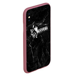 Чехол iPhone XS Max матовый NIRVANA, цвет: 3D-малиновый — фото 2