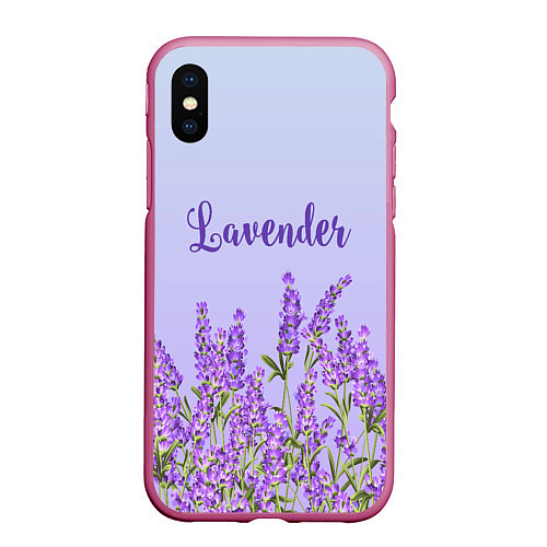 Чехол iPhone XS Max матовый Lavander / 3D-Малиновый – фото 1