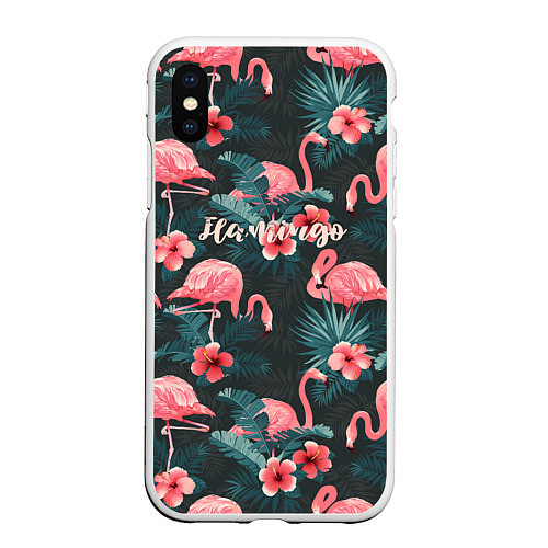 Чехол iPhone XS Max матовый Flamingo / 3D-Белый – фото 1