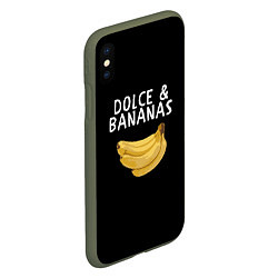 Чехол iPhone XS Max матовый Dolce and Bananas, цвет: 3D-темно-зеленый — фото 2