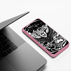 Чехол iPhone XS Max матовый Bring Me the Horizon, цвет: 3D-малиновый — фото 2