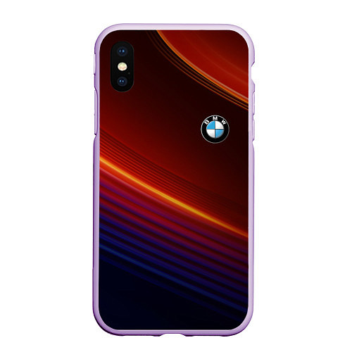 Чехол iPhone XS Max матовый BMW / 3D-Сиреневый – фото 1