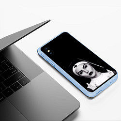 Чехол iPhone XS Max матовый МОНАХИНЯ, цвет: 3D-голубой — фото 2