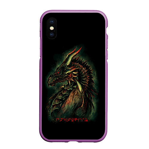 Чехол iPhone XS Max матовый THE ELDER SCROLLS / 3D-Фиолетовый – фото 1