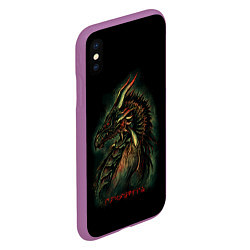 Чехол iPhone XS Max матовый THE ELDER SCROLLS, цвет: 3D-фиолетовый — фото 2