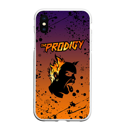 Чехол iPhone XS Max матовый THE PRODIGY / 3D-Белый – фото 1